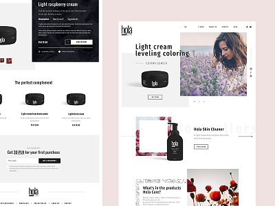 Hola Care cosmetic beauty cosmetic design e commerce ecommerce shop skin care ui ux webdesign website