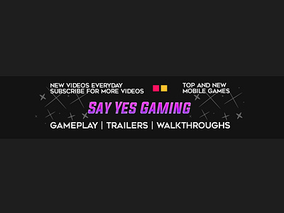 Say Yes Gaming | YouTube Banner