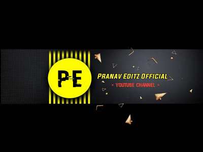 Pranav Editz Official | YouTube Banner animation banner branding design graphic design illustration logo vector youtubebanner