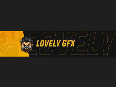 Lovely Gfx | YouTube Banner animation banner branding design graphic design illustration logo youtubebanner
