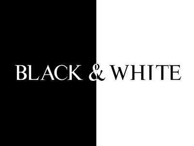 Black and White | Logo Design animation banner branding design graphic design illustration logo ui vector youtubebanner