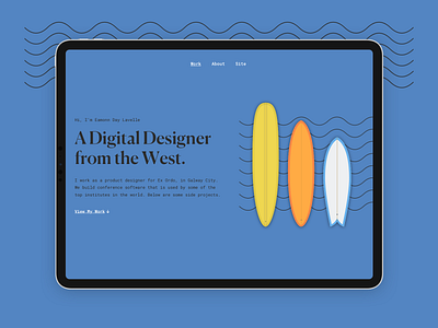 Portfolio Redesign 2021 illustration surf surfing typogaphy website