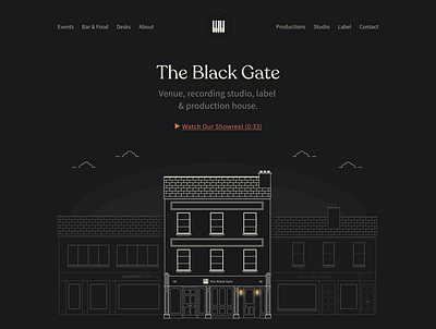 The Black Gate illustration typography