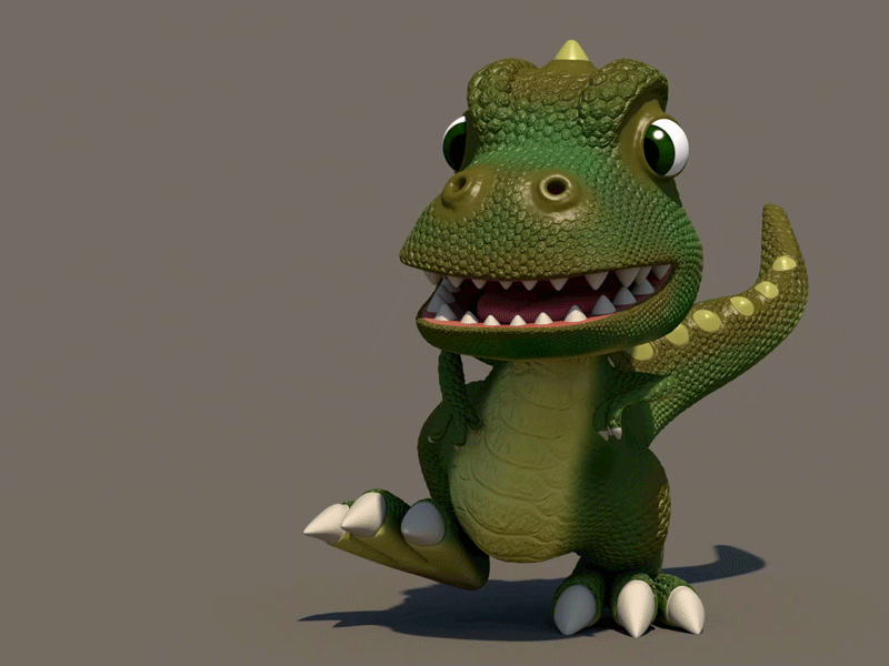 Godzito 3d animation c4d character characteranimation cinema4d dinosaur rig rigging walk walkcycle