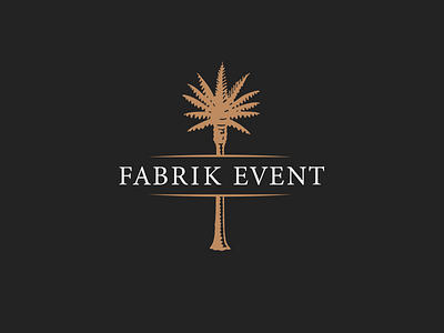 Fabrik Event Illustrated Logo classic corporate design event illustration logo oldschool palm tree