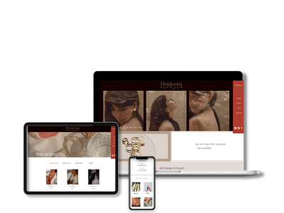 Heirloom Shop Web Design Template for Showit branding design graphic design logo showit typography web design