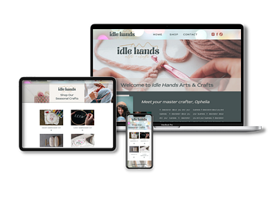 Idle Hands Shop Template for Showit