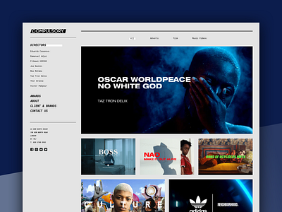 Compulsory agency branding clean concept design landing minimal music product redesign ui ux video web website
