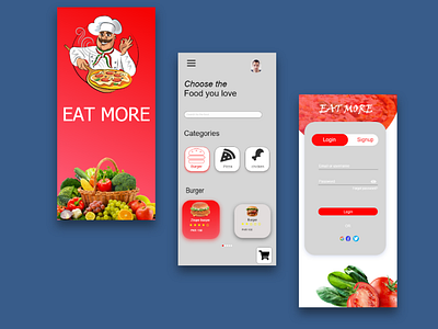 Food App adobexd brand burger cold drink design fastfoos figma food graphic design login menu pizza singup stone ove student ui uidesign ux ux designer