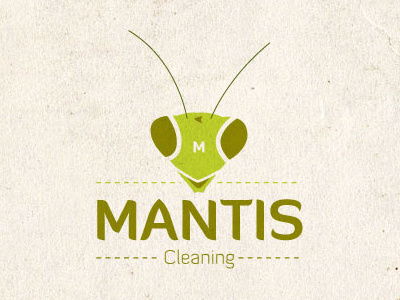 Mantis Cleaning clean identity logo