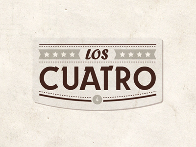 Los Cuatro clean logo retro vintage