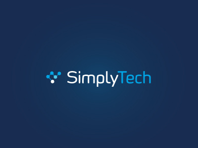 Simplytech blue clean identity logo tech