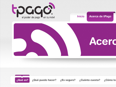 tPago clean mobile ui web design