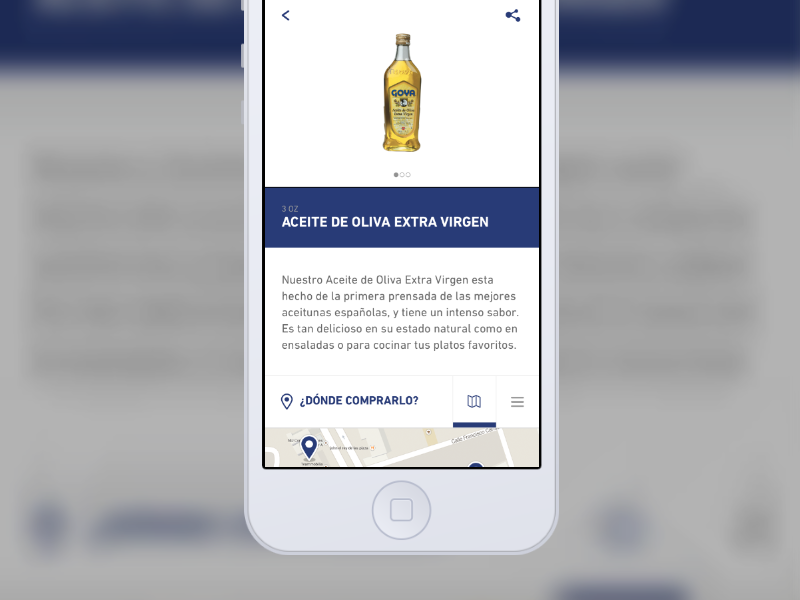 Product Detail - Goya RD App design food made with invision mobile app ui ux
