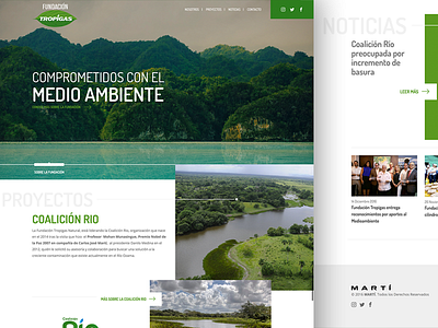 Fundación Tropigas design ui web