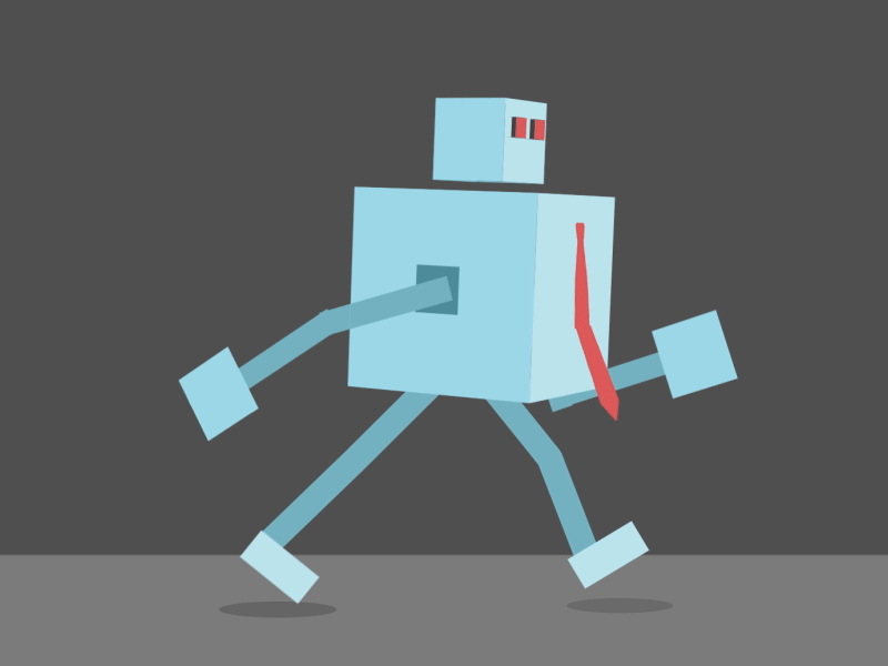 3D Box Robot Walk Cycle 3d after effects animation box mograph motion design motion graphics walk walk cycle