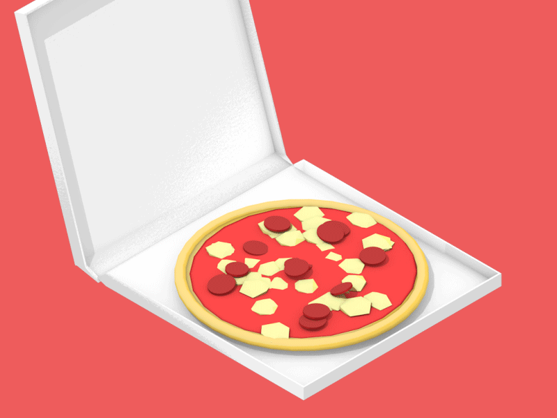 National Pizza Day! 3d animation c4d cinema 4d food isometric mograph motion motion graphics pizza