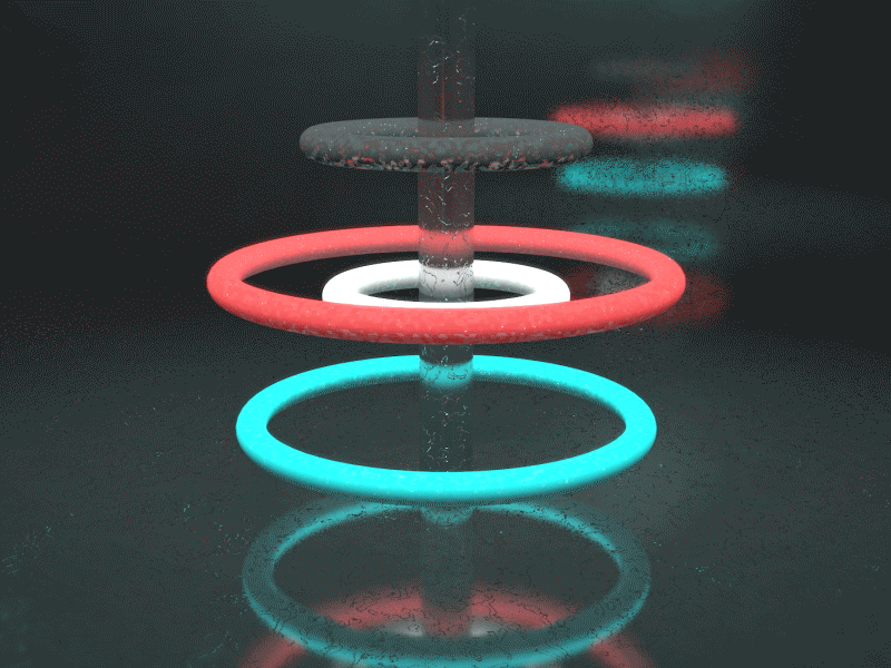 3D Rings 3d after effects animation c4d cinema 4d mograph motion design motion graphics shapes