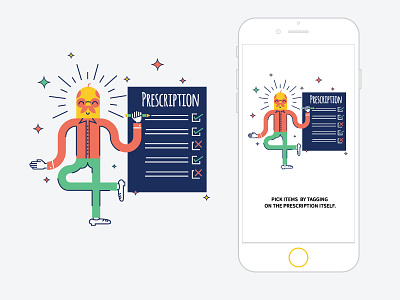 Intro Screens - For Pharmaceutical App illustration ui user experience user interface ux