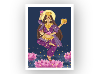 Goddess Lakshmi graphic design illustration ui user interface yellowslice