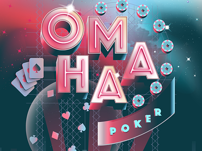 Omaha Poker branddesign branding digitalrender gamedesign gameicon graphicdesign illustration logodesign poker