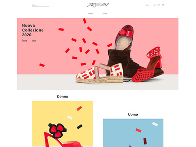 Homepage for Tassinari e-commerce