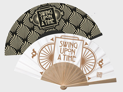 hand fan gadget for Swing Upon a Time graphic design lindy hop swing