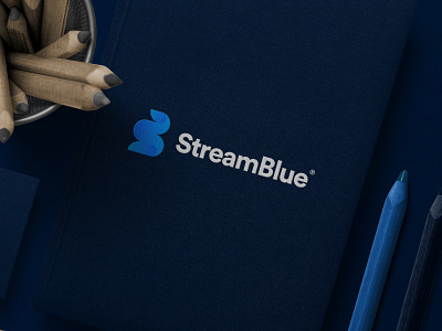 StreamBlue Logo Design art blue brand branding design designer gradient icon icon design identity logo logo design mark stream symbol typography vector