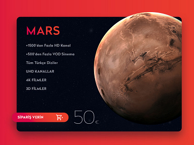 Mars Price Plan /Details design experience interface mars plan price ui ux web