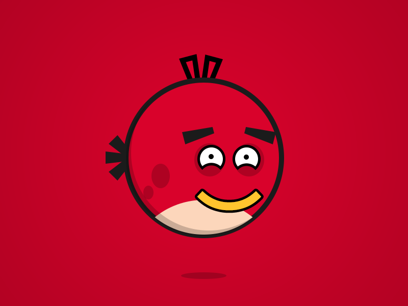 I'm not angry :) angry animation birds design flat happy iconography logo