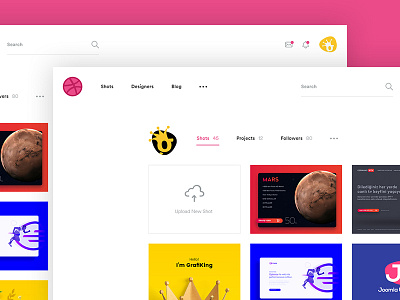 Dribbble design dribbble experience interface minimal redesign ui user ux