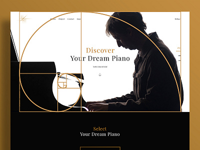 Piano Golden Ratio black contrast design experience interface piano ui user ux web white