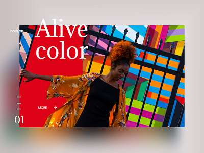 Alive Color alive color colorful design experience interface landing design landing page typography ui ux web