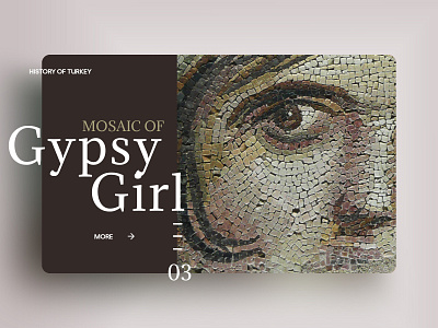 Mosaic of Gypsy Girl design experience gypsy girl interface landing design landing page mosaic typography ui ux web zeugma