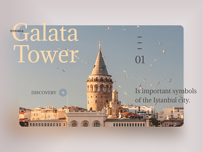 Galata Tower design experience galata tower interface istanbul landing design landing page typography ui user ux web