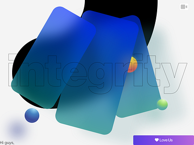 integrity 3d card design dribbble experimental integrity paralogism video