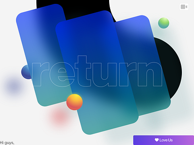 return blur card design dribbble experimental mobile paralogism return screen video