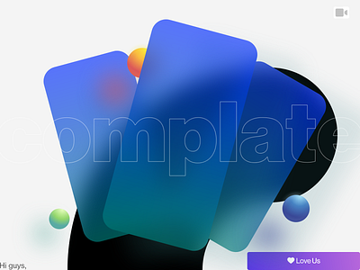 complate 3d app blur bounce card design dribbble experimental mobile paralogism video