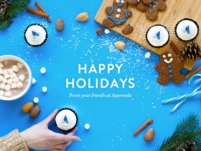 Apprenda Holiday Card apprenda birds eye view blue christmas cupcakes festive holiday