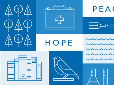 2017 Holiday Charity Gift Cards blue icons wildlife agriculture food medical water education gift card charity holiday apprenda
