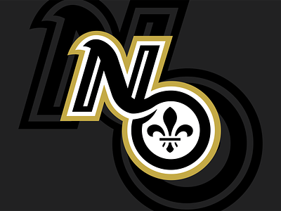New Orleans Saints Redesign concept graphic design logo new orleans nfl saints