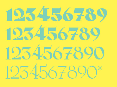 Numbers numbers type typeface typography
