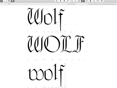 Wolf blackletter type typeface typography