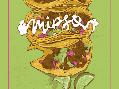 Tour del Taco mipso print screen print tacos tortillas