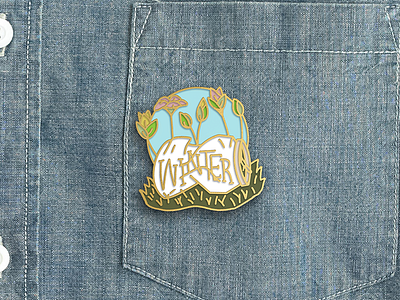 Crushed Winter atlanta beer can enamel enamel pin flowers georgia spring winter