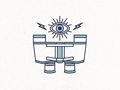 Observers eye guide icon illustration