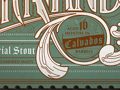 Le Trou Normand Details beer calvados packaging typography