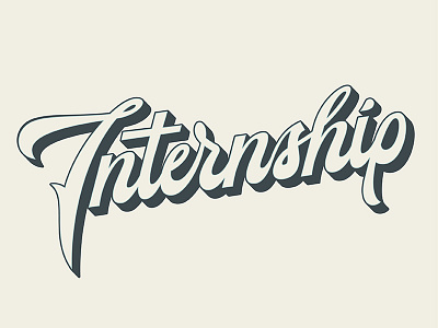 Looking for an intern sharper than this "I" internship lettering script type