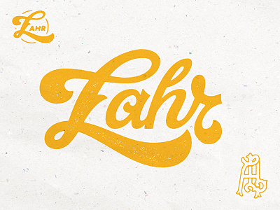 Lahr lahr lettering logo script type