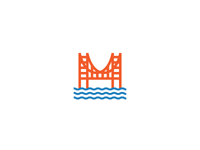 M branding california design golden gate bridge illustration logo san francisco